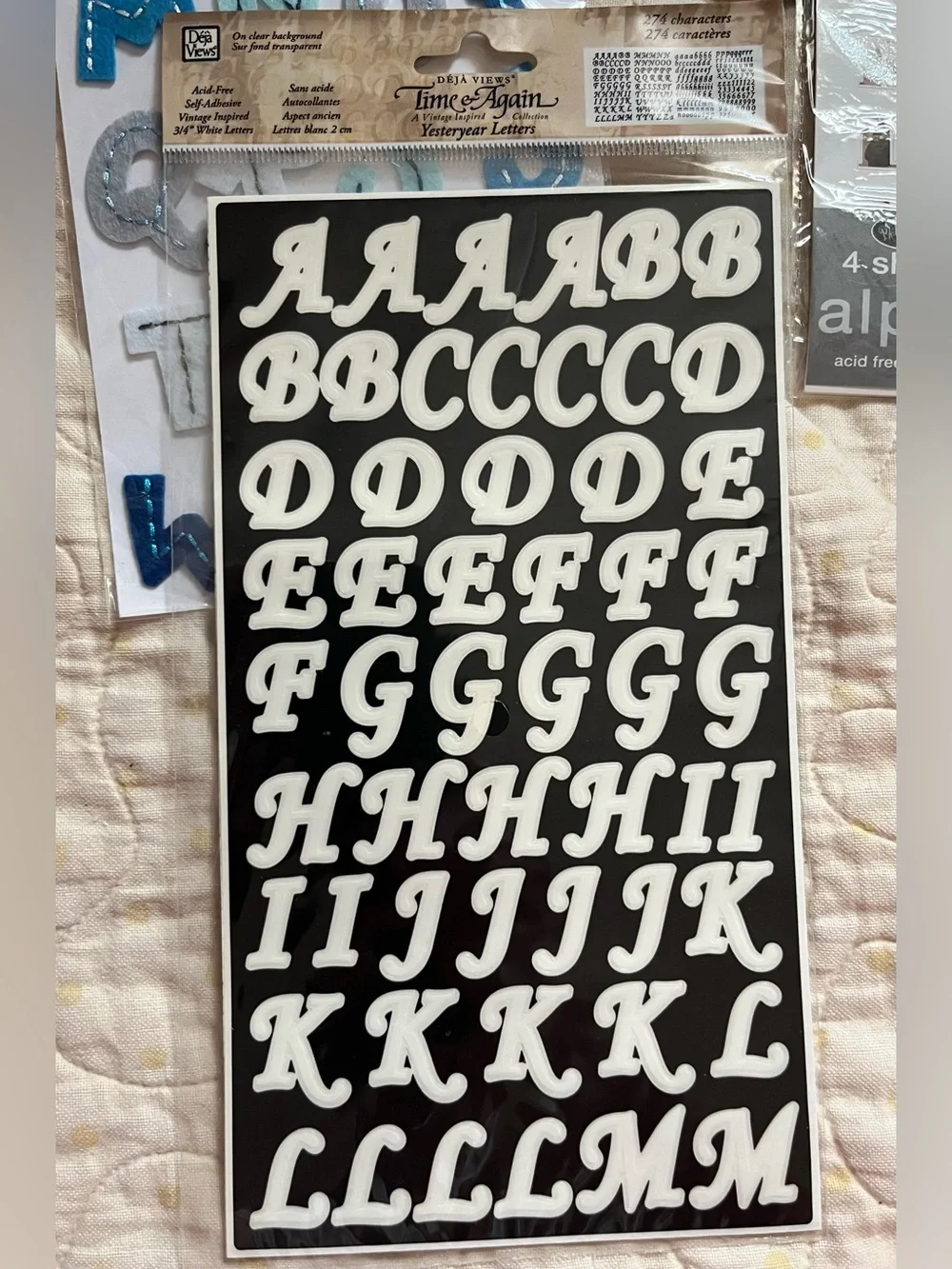 Assorted Alphabet Sticker Sheets - Mixed Colors - Unbranded